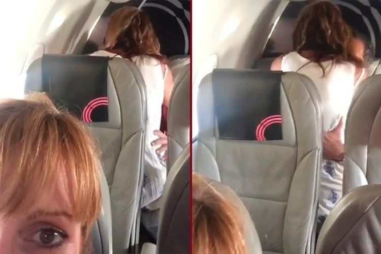 Casal fazendo sexo amador dentro do avião